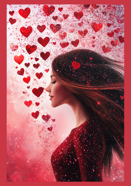 Digital Valentine's Day postcard