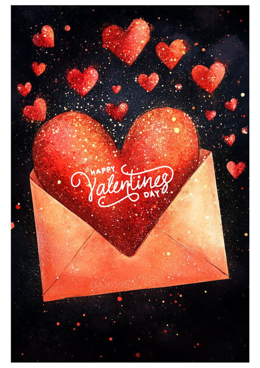 Digital Valentine's Day postcard