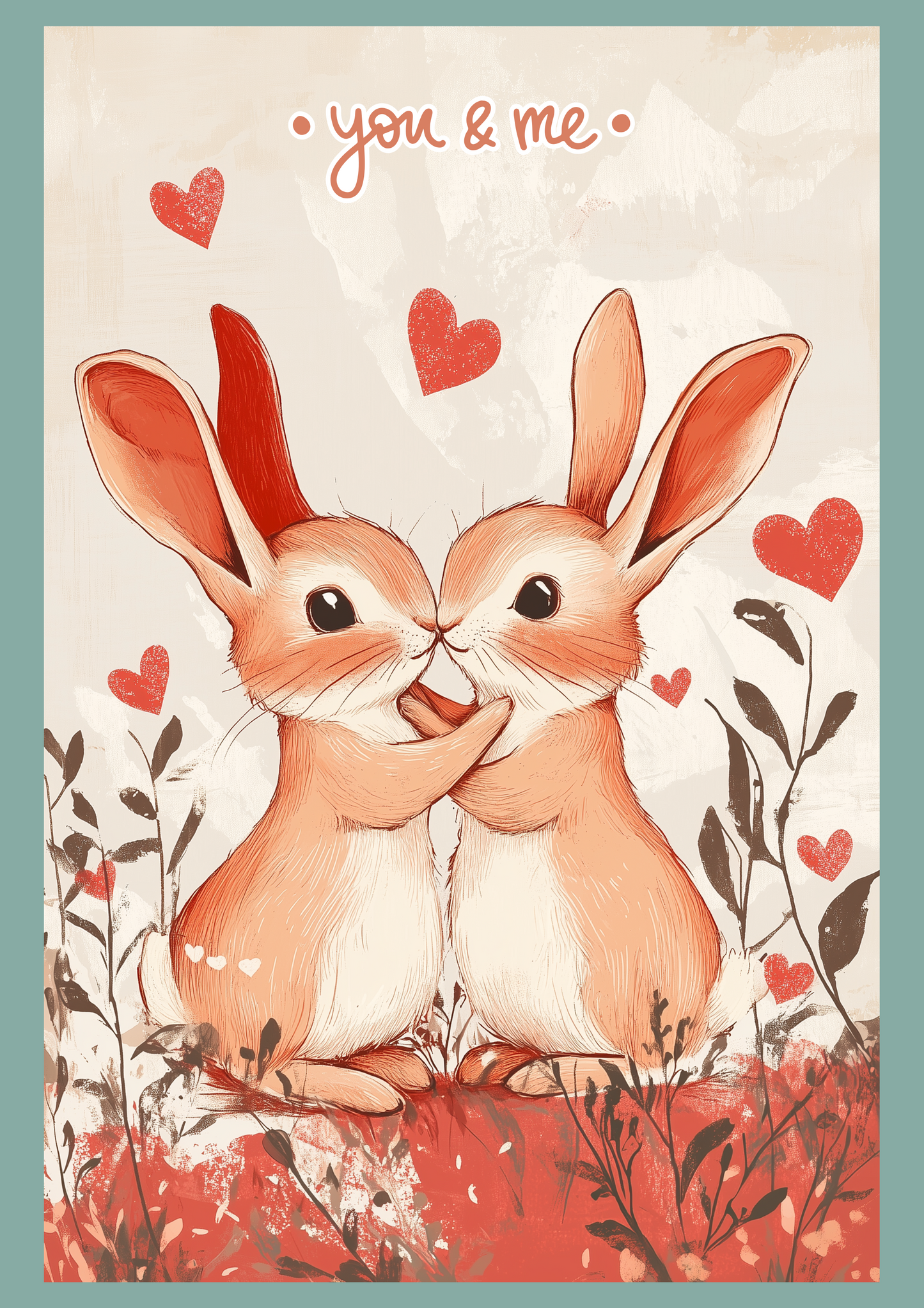 Digital Valentine's Day postcard