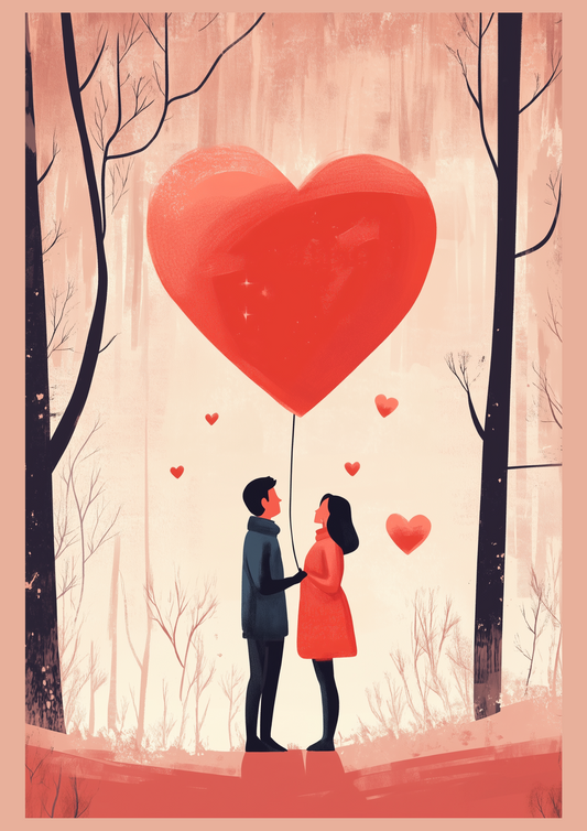 Digital Valentine's Day postcard