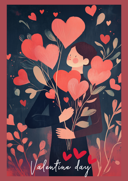 Digital Valentine's Day postcard